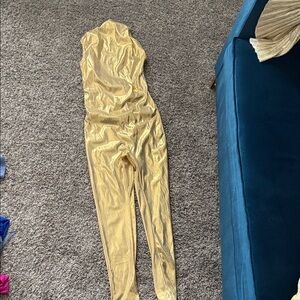 SHEIN Shimmering Gold Jumpsuit